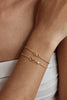 The Entwined Dual Initial Minimalist Chain Bracelet